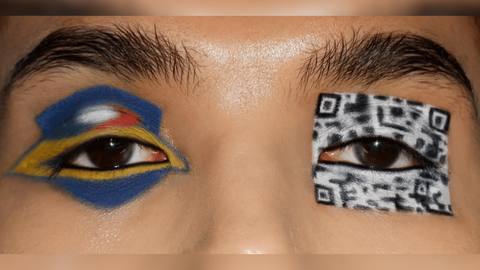BIR seal badge turned into Halloween makeup